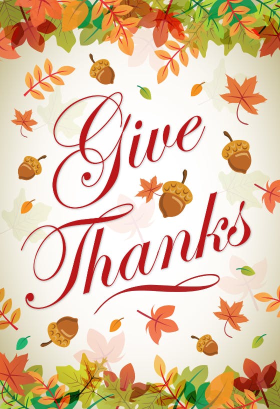Thanksgiving card Give Thanks